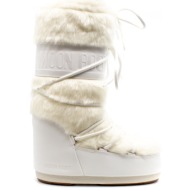  γυναικείες icon faux fur μπότες εκρού moon boot 14089000-003