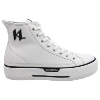 ανδρικά δερμάτινα sneakers λευκά karl