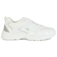  ανδρικά retro tennis sneakers λευκά calvin klein ym0ym00984-0k4