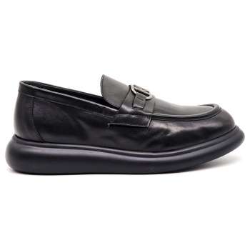 ανδρικά δερμάτινα loafers μαύρα karl