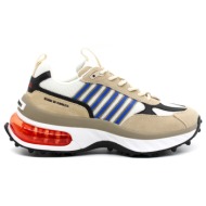  ανδρικά δερμάτινα bubble sneakers μπεζ dsquared2 snm037901501210-m3003
