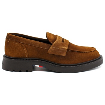 ανδρικά loafers καφέ tommy hilfiger