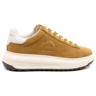  γυναικεία δερμάτινα maison karl sneakers καφέ karl lagerfeld kl67537-288 earth nubuck