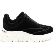  γυναικεία δερμάτινα laeoni sneakers μαύρα dkny k4408656-black