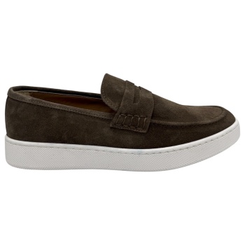 ανδρικά δερμάτινα loafers καφέ σε προσφορά