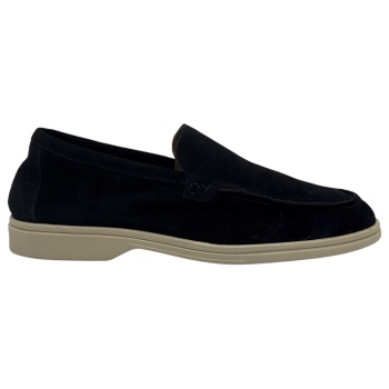 ανδρικά δερμάτινα loafers navy μπλε σε προσφορά
