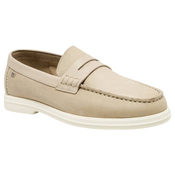 ανδρικά δερμάτινα loafers μπεζ tommy