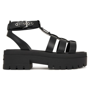 γυναικεία δερμάτινα πέδιλα μαύρα tommy