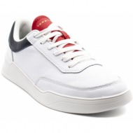  ανδρικά δερμάτινα elevated cupsole sneakers λευκά tommy hilfiger fm0fm04078-ybr