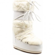  γυναικείες icon faux fur μπότες εκρού moon boot 14089000-003