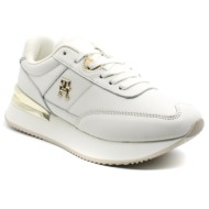  γυναικεία δερμάτινα th elevated feminine runner sneakers λευκά tommy hilfiger fw0fw07830-ybl