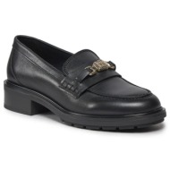  γυναικεία δερμάτινα th hardware loafers μαύρα tommy hilfiger fw0fw07765-bds