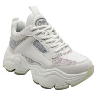  γυναικεία binary athena glam sneakers λευκά buffalo buf1636089-white