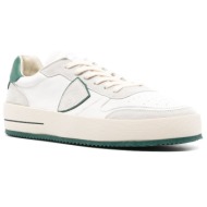  ανδρικά δερμάτινα nice sneakers λευκά philippe model vnluwx07-blanc vert