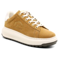  γυναικεία δερμάτινα maison karl sneakers καφέ karl lagerfeld kl67537-288 earth nubuck