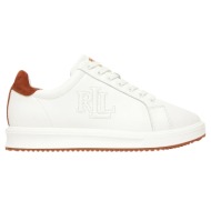  γυναικεία δερμάτινα ainsley sneakers λευκά ralph lauren 802979188001-white