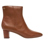  γυναικείες δερμάτινες demi μπότες καφέ ralph lauren 802974503001-tan
