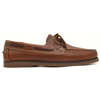 hawkins ανδρικο boat shoe 3000p cognac