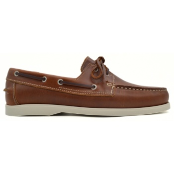 hawkins ανδρικο boat shoe 3000p cognac