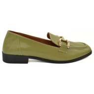  hawkins γυναικειο δερματινο loafer rom06 y348 verde avocado