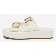  guess slippers white