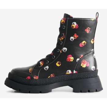 desigual boot flowers ankle boots black σε προσφορά
