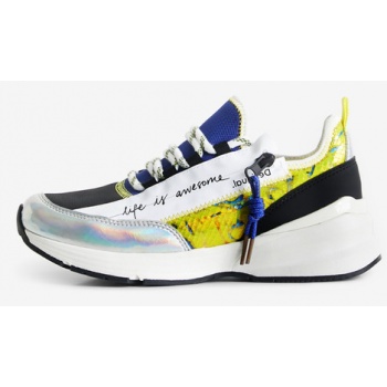 desigual moon zipper sneakers white σε προσφορά