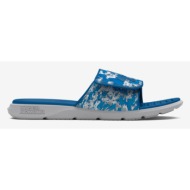  under armour ua ignite pro graphic strap slippers blue