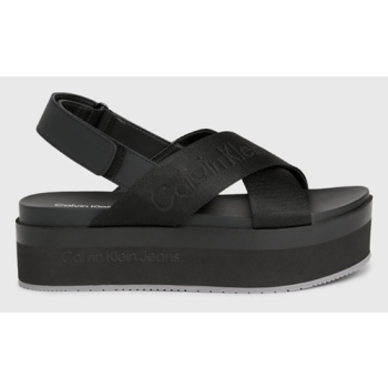 calvin klein jeans sandals black σε προσφορά