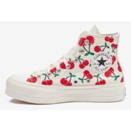  converse chuck taylor all star lift platform cherries sneakers white