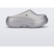  melissa free clog platform slippers silver