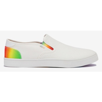 toms unity canvas slip on white σε προσφορά