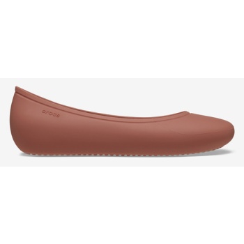 crocs brooklyn flat ballet pumps brown