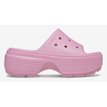 crocs stomp slide slippers pink