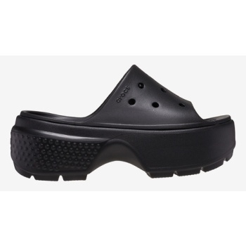 crocs stomp slide slippers black