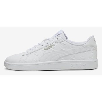 puma smash 3.0 superlogo sneakers white σε προσφορά