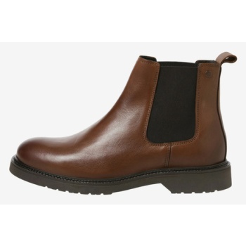 jack & jones vaux ankle boots brown