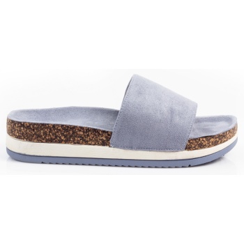 γυναικείο flatform suede με φάσα lt.blue σε προσφορά