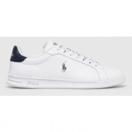 sneakers δερμάτινα παπούτσια polo ralph lauren χρώμα: άσπρο