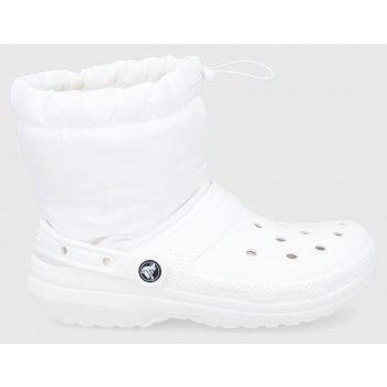 μπότες χιονιού crocs χρώμα άσπρο