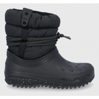 μπότες χιονιού crocs χρώμα μαύρο