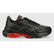 δερμάτινα αθλητικά παπούτσια puma x dua lipa χρώμα: μαύρο