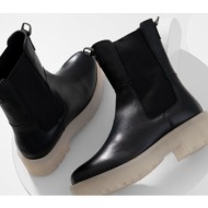  δερμάτινες μπότες τσέλσι answear lab γυναικεία, χρώμα: μαύρο,