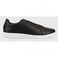  δερμάτινα αθλητικά παπούτσια calvin klein low top lace up mono , χρώμα: μαύρο