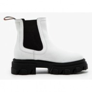  δερμάτινες μπότες τσέλσι charles footwear γυναικείες, χρώμα: άσπρο