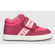  παιδικά δερμάτινα αθλητικά παπούτσια garvalin χρώμα: ροζ