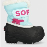 παιδικές μπότες χιονιού sorel toddler χρώμα: τιρκουάζ