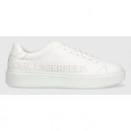  δερμάτινα αθλητικά παπούτσια karl lagerfeld kl52225 maxi kup χρώμα: άσπρο