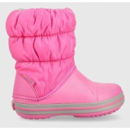  παιδικές μπότες χιονιού crocs winter puff boot χρώμα: ροζ