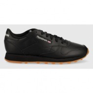  δερμάτινα αθλητικά παπούτσια reebok classic χρώμα: μαύρο